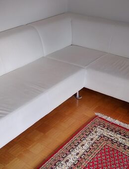 Modernes Ecksofa Echtes Leder Weiss - Herrsching (Ammersee)
