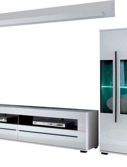 INOSIGN Wohnwand Cantara, moderne Anbauwand, Wohnzimmer-Set, in Eiche Evoke oder Weiß, (Set, 4-St)