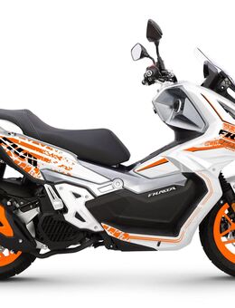 125ccm Neuer 15 PS 125er Roller FK12-TA 125 ABS weiß/orange - Obersulm