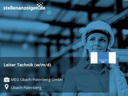Leiter Technik (w/m/d) - Übach-Palenberg