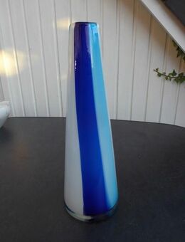 Leonardo Glas Vase 40 cm blau weiß türkis Streifen Deko 25,- - Flensburg