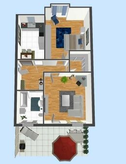 modernisierte 2-Raum-Wohnung mit großer Dachterrasse in zentraler und ruhiger Lage - Zella-Mehlis