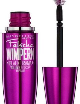 MAYBELLINE NEW YORK Mascara Volum' Express Falsche Wimpern Black Drama, mit patentierter Löffelbürste