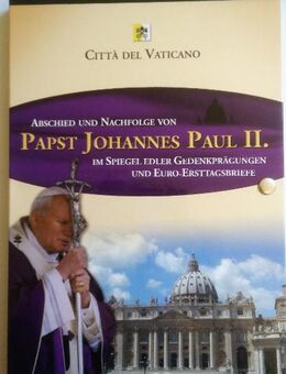 Abschied+Nachfolge Papst Joh. Paul II (Vatikan), Gedenkmünzen, Ersttagsbriefe. - Rees