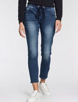 KangaROOS Jogg Pants 7/8 JOGG-DENIM weites Bein, mit Used-Waschung, hohe Leibhöhe, 7/8-Länge