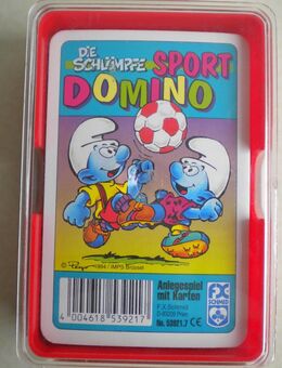 FX Schmid-Quartett-Die Schlümpfe-Sport Domino,von 1994,32 Blatt - Linnich