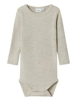 Name It Langarmbody NBNWAX WOOL RIB LS BODY NOOS aus reiner Merinowolle
