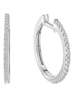 Vivance Paar Creolen 585/- Weißgold Zirkonia