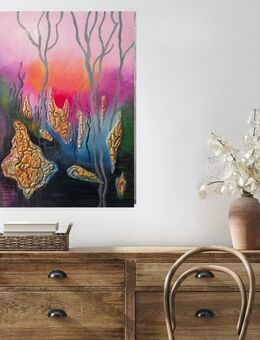 Abstrakt Acryl Gemälde strukturiert 3D auf Leinwand - Bremen