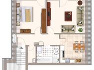 Praktisch geschnittene Eigentumswohnung: Einbauküche, Balkon, Keller, Garage. - Bedburg-Hau