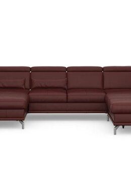 sit&more Wohnlandschaft Cabrio U-Form, B: 359 cm, mit Sitztiefen-, Arm- & Kopfteilverstellung, 3 Nierenkissen, Federkern, optional Bettfunktion und Stauraum