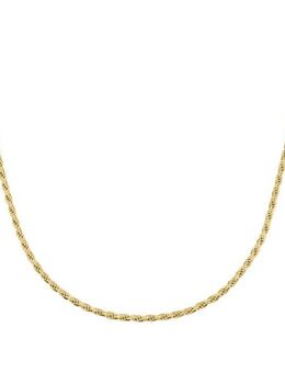 GIORGIO MARTELLO MILANO Silberkette diamantierte Kordelkette, vergoldet, Silber 925
