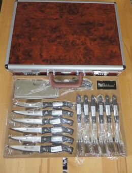 Messerkoffer, Besteck-Koffer, Besteck-Set Messerset Edelstahl Aktentasche Koffer - Cham