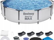 BESTWAY Steel Pro Max Frame Pool Set rund 305x76cm mit Filteranlage im XXL Starter Set - Wuppertal
