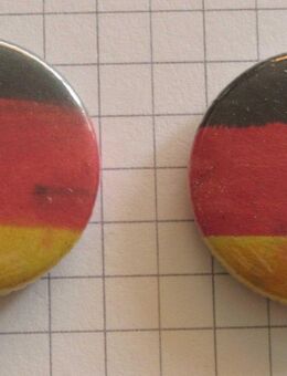 2 Buttons Schwarz-Rot-Gold (Ø 2,5 cm) - Münster