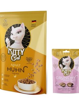 800 g KITTY Trockenfutter + 60 g Crunchy Pillows Geflügel & Käse gratis! - Adult mit Huhn