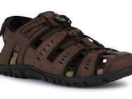 Geox UOMO SANDAL STRADA C Sandale, Sommerschuh, Klettschuh, Outdoorsandale, mit Lederfußbett