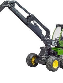 Bruder® Spielzeug-Forstmaschine John Deere 1270G Harvester mit 1 Baumstamm (02135), Made in Europe
