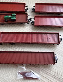 6 Märklin Niederbordwagen Konvolut mit Bagger und Traktor - Pfullingen