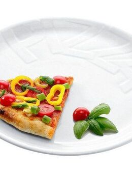 CreaTable Pizzateller Essteller, (4 St), Teller Set für 4 Personen, weiß, Porzellan