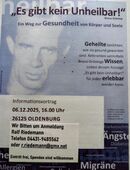 HERZLICHE EINLADUNG ZU EINEM INFORMATIONSVORTRAG " HEILUNG AUF DEM GEISTIGEN WEG " in 26125