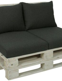 GO-DE Palettenkissen, 60x80 cm, 12 cm gepolstert, 2 Sitz- und 2 Rückenkissen für 1 Palette