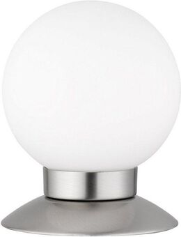 Reality Leuchten LED Tischleuchte Princess, Dimmfunktion, LED fest integriert, Warmweiß, Kugelförmige Glas-Tischlampe mit 4 fach TOUCH-Dimmer