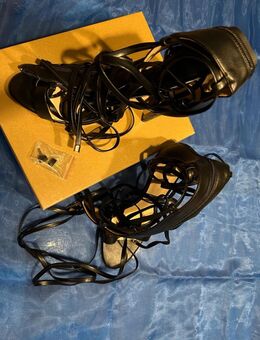 Gladiatoren High Heels, Schnürung, 41, schwarz gold, NEU - Aidenbach