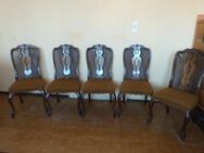 5 antike Holzstühle um 1910/1915 / Stuhlgruppe / zum Restaurieren / Stühle - Zeuthen