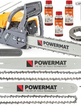 Benzin Kettensäge Motorsäge im XXXL Starter Set mit 18er & 16er Schwert 6PS Set 1 - Wernigerode Zentrum