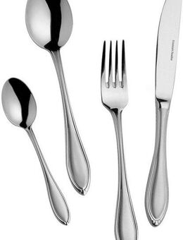 Mulex Besteck-Set Boston (60-tlg), 12 Personen, Chromnickelstahl 18/10, teilsatiniert