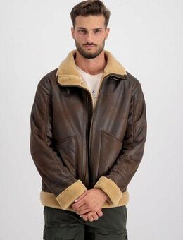 Alpha Industries Lederjacke B-3 Arctic