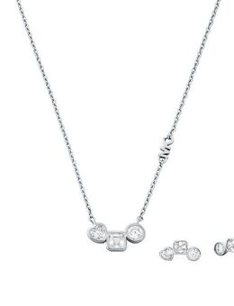 MICHAEL KORS Ohrring und Ketten Set Mulitpack Schmuck Silber 925 PREMIUM (Set, 3-tlg), mit Zirkonia (synth)