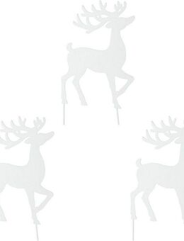 Creativ deco Weihnachtsfigur Weihnachtsdeko (3 St), Hirsch zum Stecken