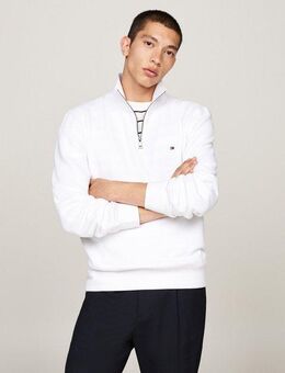 Tommy Hilfiger Sweatshirt ESSENTIAL FLEECE 1/4 ZIP mit Stehkragen