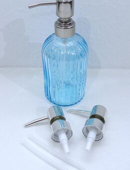 Seifenspender | Pumpspender, Glas, hellblau, türkis, 400ml ✮NEU✮ - Dresden