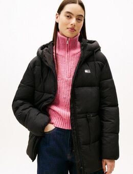Tommy Jeans Steppjacke TJW HOODED MIDI PUFFER JACKET