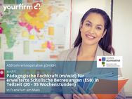 Pädagogische Fachkraft (m/w/d) für erweiterte Schulische Betreuungen (ESB) in Teilzeit (20 - 35 Wochenstunden) - Frankfurt (Main)