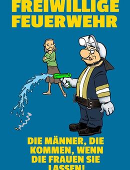 Lustiges Blechschild Freiwillige Feuerwehr 20x30 cm - Berlin