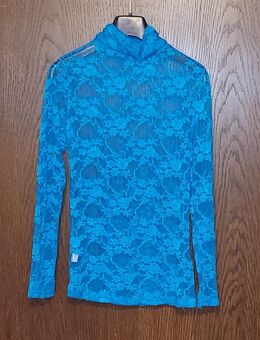 Transparentes Damen Stehkragen Langarm Shirt Blümchenmuster - Uchte