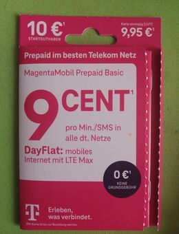 Neue Simkarte - Prepaid mit 10 € Guthaben - Gemmingen