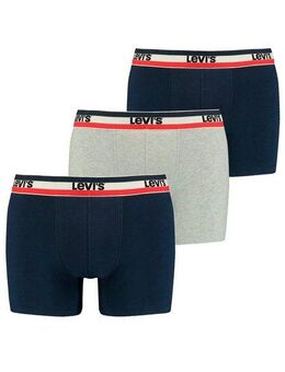 Levi's® Boxershorts LEVIS MEN SPRTSWR LOGO BOXER BRIEF 3P (Packung, 3er Pack) mit breitem Logobund