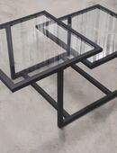 Neuwertiger Couchtisch Metall/Glas in 80469