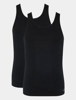 sloggi Tanktop men GO ABC 2.0 (2er Pack) Rundhalsausschnitt, ärmellos, Regular Fit, Baumwollmischung