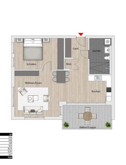 2-Zimmer Wohnung mit Balkon und Aufzug im betreuten Wohnen - Siegelsbach