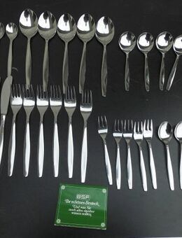 BSF Dänisch Perl Besteck 18/8 Edelstahl Messer Gabeln Löffel Kaffeelöffel Kuchengabeln Mokkalöffel Eierlöffel Tassenlöffel, 40 Teile zus. 199,- - Flensburg