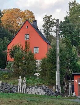 Objekt-Nr.: 0525 - Charmantes Einfamilienhaus - evtl. als Ferienhaus / Atelier - auf großem idyllischen Waldgrundstück in Dröda - Weischlitz