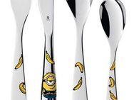 WMF Kinderbesteck Minions (4-tlg), 1 Personen, Cromargan® Edelstahl Rostfrei 18/10, ab 3 Jahren, hygienisch, säurefest