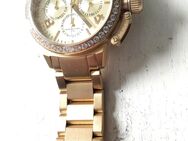 Herren Armbanduhr`MAX 590 - 100 M ( Water Resistent )`STAINLESS STEEL GOLD Armband - Liebenwalde