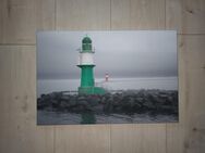 Leinwand Druck Ostsee Warnemünde Leuchttürme im Nebel 60 x 40 cm - Naumburg (Saale)